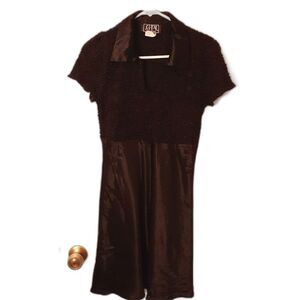 City Triangles Little Black Dress Size M L Black Satin Formal